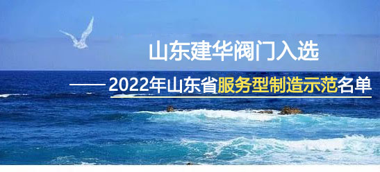 山东建华阀门入选2022年山东省服务型制造示范名
